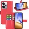 JIUNINE Cover per Realme 14T 5G / Realme 14 5G, Custodia Portafoglio Libro in Pelle Sintetica Antiurto Cover Flip Case con [Carta Fessura] [Supporto Stand] [Fibbia Magnetica], Rosso