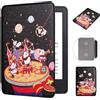 MOKASE Custodia per 6 Pollici Nuovo Kindle 11a Generazione 2022 2024 Rilascio (Modello: C2V2L3 / RS23CV), Pelle Sintetica Copertina Rigida con Cinturino Automatico Sveglia/Sonno, Panda Circus