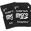 CLEM Provence Clem Tech - Adattatore per scheda Micro SD, convertitore di schede di memoria Micro SD o TF. per Caricare Le Foto della Scheda SD sul Computer. (Confezione da 1)