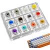 Generico Kit tastiera meccanica - Switch Tester | Scheda campionatore per tastiera, dispositivo di test dei tasti | Kit di confronto switch -assi keycap sente di test per la pratica di gioco hobbista