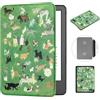 MOKASE Custodia per 6 Pollici Nuovo Kindle 11a Generazione 2022 2024 Rilascio (Modello: C2V2L3 / RS23CV), Pelle Sintetica Copertina Rigida con Cinturino Automatico Sveglia/Sonno, Meadow Dogs