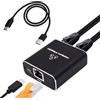 YARCHONN Splitter Ethernet 1 a 2 Gigabit RJ45 Ethernet Splitter 1000Mbps RJ45 Rete Switch 8P8C Lane Prolunga Internet 1 in 2 Adattatore con cavo USB per computer hub, router