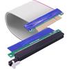 YARCHONN PCI-E 8X a 16X Slot Riser Card Adattatore PCI Express 8x a 16x Riser Card Converter Extension Cable Extender per schede grafiche SSD RAID -19 cm