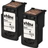 vhbw 2x cartucce compatibile con Canon Pixma MP252, MP260, MP270, MP240, MP250, MP272, MP280, ip2700, ip2702 stampante - nero (ricaricata)