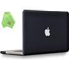UESWILL Compatibile con MacBook Pro 13 2008-2012 modello A1278, con CD-ROM, custodia rigida liscia opaca + panno in microfibra, nero