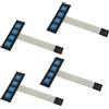 Ruiwaer Tastiera a membrana 1x4 della tastiera del commutatore di membrana della matrice 4 di matrice 4PCS
