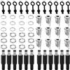 TYBYBB Set di 12 prese DC 5,5 X 2,1 mm DC Power Jack Socket Set 12 V-30 V DC spina cava e presa DC, connettore 5 A DC a basso voltaggio con alette di protezione in gomma