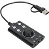VBESTLIFE Scheda Audio USB, Scheda Audio Stereo Esterna con Controllo del Volume, Adattatore Audio da USB C a 3,5 Mm per PC, Laptop, Desktop, Auricolari, ecc.