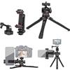 Zeadio Kit Treppiedi in Metallo Resistente: con Montatura a Sfera 360°, Clip per Telefono e Action Camera Adattatore, Montatura Universale da 1/4 per Smartphone Vlog Fotocamera Gimbal ecc