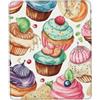 AQRJKHD Tappetino per mouse quadrato Cupcakes ciambelle muffin zucchero tappetino per mouse con base in gomma antiscivolo tappetini per mouse personalizzati per mouse wireless laptop accessori da scrivania da