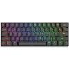 casstaly Tastiera meccanica 61 luce mista tastiera hot swap accessori ufficio tastiera da gioco nero asse rosso