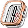 BAIDIYU Cover Compatibile con Xiaomi Redmi Watch 4, PC Rigido + Con diamante, Anticaduta, Antigraffio,Orologio Cover Compatibile con Xiaomi Redmi Watch 4.(Oro rosa)