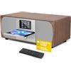 Lemega MSY6 Lettore CD con radio DAB+ e FM | Sistema HIFI | Bluetooth | Potente sistema stereo | Armadio acustico in legno | Altoparlanti da 100 W | 40 preset | Jack per cuffie