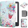MOKASE Custodia per 6 Kindle Paperwhite 5/6/7a Generazione 2012,2013,2015,2016 (Modello: EY21 / DP75SDI), Pelle Sintetica Caso con Cinghia a Mano per Kindle Paperwhite 6 Pollici, Panda Balloon