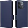 XFDSFDL Custodia per Realme Note 70/ Note 70T RMX5313 (6,74 pollici) PU Pelle Custodia Flip Cover Litchi Motivo con Supporto e Magnetico Fibbia Laterale Portafoglio Shell di Protezione Blu Scuro