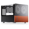 Jonsbo NV12 Case PC Mini-Tower Micro-ATX con vetro temperato, frontale in legno e ventole preinstallate - nero
