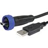 Bulgin Adattatore collegamento USB 2.0 - IP68 Spina dritta PX0441/3M00 USB A/Mini USB B PX0441/3M00 Bulgin Contenuto: 1 pz.