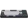 Dark Project Bushido - Tastiera meccanica da gioco in alluminio, con cavo USB, RGB, G3MS Moonstone, sostituibile a caldo, stabilizzatori ingrassati, TKL in alluminio, nero/bianco