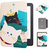 MOKASE Custodia per 6 Pollici Nuovo Kindle 11a Generazione 2022 2024 Rilascio (Modello: C2V2L3 / RS23CV), Pelle Sintetica Copertina Rigida con Cinturino Automatico Sveglia/Sonno, Two Cats