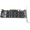 Topiky Scheda Adattatore Dual M 2 NVMe SSD a PCIE X8 M Key, Scheda di Espansione del Convertitore del Convertitore del Disco Rigido della Scheda Array di Divisione del Segnale, Scheda