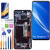 HLYGZX Display di ricambio per Oneplus 7T LCD TFT HD1901 HD1903 Display Touch Digitizer Assembly Kit parti di riparazione (nero con cornice, senza impronte digitali)
