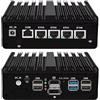 FakestarPC Firewall Micro Appliance N150 (aggiornato N100, 4C/4T), 4Xi226-V 2.5G Fanless Mini PC, 6* USB, 1* HDMI, 1* DP 1* RJ45 COM, piccolo PC desktop computer per ufficio industriale Business No Ram no