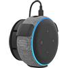 Aokicase PT62-E for Alexa Echo Dot 3rd / Google Home Mini Holder Wall Mount Stand Accessory with Integrated Cable Management Echo Dot 3rd / Google Home Mini Speaker Accessory Rack (1 Piece, Black)