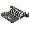 LBEC Scheda di espansione PCI Express, 7 Porte USB3.2 Scheda di espansione PCIE a 7 Porte per trasferimento ad Alta velocità per unità CD Dvd