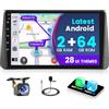 Fuluku 2+64G Android 13 Autoradio per Fiat Tipo Egea 2016 2017 2018 2019 2020 con Carplay Android Auto Senza Fili, Stereo Schermo da 9 Pollici con Bluetooth/WiFi/GPS/Telecamera Posteriore/FM/RDS/SWC