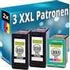 Inkadoo 3 cartucce compatibili con HP 350+351 XL C4340 C4380 C4385 C4424 C4480 C4500 C4400