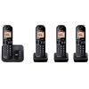 Panasonic KX-TGC224EB Digital Telefono Cordless with LCD Display - Nero (Confezione da 4)