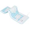 Garsent Tastiera pieghevole in silicone 103 tasti Bluetooth impermeabile silenziosa gomma morbida risparmio di spazio per PC portatile (blu)