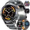 LIGE SMART Smartwatch Uomo Militare con 1000mAh/Torcia LED/3 Cinghie, 1.53HD Smart Watch Orologio con Chiamate, 120+ Modalità Sportive, Cardiofrequenzimetro Sonno, IP68 Smart Watch per Android iOS