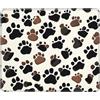 Longzehao Tappetino per mouse quadrato con stampa di impronte di zampa di cane, impermeabile, base in gomma antiscivolo, tappetino per mouse per ufficio, PC portatile