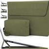 HYZUO 13 Pollici Borsa Custodia PC Portatile con Supporto Regolabile per MacBook Air/Pro 13 M5 A3449 M4 M3 M2 M1 2026-2016, 13 MacBook Neo 2026, Surface Pro, iPad Pro/Air 13 M5-M2, XPS 13,Verde Oliva