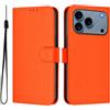 IMEIKONST Custodia per iPhone 17 Pro Max Flip Case a Libro in Pelle PU Portafoglio con Porta Carte Protettiva Antiurto Magnetica Supporto Stand Caso per iPhone 17 Pro Max. Arancione YBP1