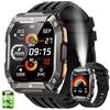 AIMIUVEI Smartwatch Uomo Militare con 1000mAh Batteria e Torcia LED, 2.01 HD Smart Watch Orologio con Chiamate, 110+ Modalità Sportive, Cardiofrequenzimetro, Sonno, 5 ATM, Android iOS