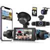 Roinvou Dashcam Auto Anteriore 2K, Display IPS 3 e WiFi 5G, Memoria 64GB - Telecamera Auto Orientabile 360°, Visione Notturna WDR, G-Sensor, Controllo App, Registrazione Ciclica, Grandangolo 170°