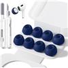 Inesore 4 Paia Gommini per AirPods Pro 1/2 con Foro Antirumore, Tappi Auricolari in Silicone per AirPods Pro con Kit Pulizia e Custodia Portatile, (XS/S/M/L) Blu Navy