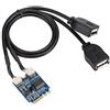 Goshyda M.2 NGFF a USB Riser Card, M.2 NGFF a USB Riser Card Key A-E a Doppia Porta USB 2.0 Scheda di Espansione Dell'interfaccia Cavo Adattatore con Lunga Durata per PC Laptop