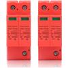 Mimdixy Protezioni per prese multiple da 2 pezzi, scaricatore fotovoltaico CC 2P 40KA FXD1‑PV40 Dispositivi protezione SPD Protezioni corrente per installazione su guida (CC 750 V)