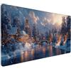 Zgcoyeo Nero Tappetino Mouse XXL, Tappetino Scrivania Inverno Mouse Pad Gaming con Base in Gomma Antiscivolo, Sottomano Scrivania per Computer, PC, Ufficio, Regali per Uomini e Donne 1000 x 500 x 3mm y6-bd14