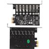 Cuifati 7 Porta USB 3.2 Scheda di Espansione PCI Express per Vittorie 11 10 8 7 Linux, Adattatore Controller PCIE USB GEN1 5GBPS, File di Accesso Rapido, Film, Foto, Musica