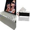 DAIDAILI Custodia 3D rialzata per tasti personalizzati per macchina da scrivere, aiuto ergonomico per la digitazione per unghie lunghe, adatta a MacBook Laptop Pro13/14/15/16, Air 13/15, bianco