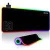 N NEWTOP GMW01 Mouse Pad Tappetino Gaming RGB Grande 800x300mm, Antiscivolo Bordo Illuminato 7 Colori 14 Modalità di Illuminazione per Laptop, Computer PC Desktop xxl