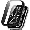 BAIDIYU Cover Compatibile con Xiaomi Smart Band 9 Pro, PC + Pellicola Temperata, Antigraffio, Orologio Custodia Protettiva Compatibile con Xiaomi Smart Band 9 Pro.(Nero)