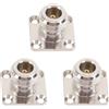 Riven N Tipo Presa Telaio Mount Connector 3 Pack 50 Ohm Bulkhead Adattatore RF coassiale con flangia quadrata L16