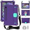 QYiiD QYiD Custodia per Galaxy Tab S6 10.5 2019 SM-T860/T865, Eva Custodia Leggera Protettiva Antiurto per Bambini con Supporto & Portapenna, Tracolla per Galaxy Tab S6 10.5 Pollici 2019, Viola/Aqua
