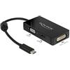 DeLOCK 63925 - Adattatore USB C multiporta per monitor VGA/HDM 4K / DVI