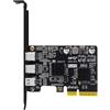 Qsvbeeqj Doppia scheda PCIe con porta di tipo C con video DisplayPort 4K e scheda di uscita video USB 3.2 10Gbps prestazioni USB C